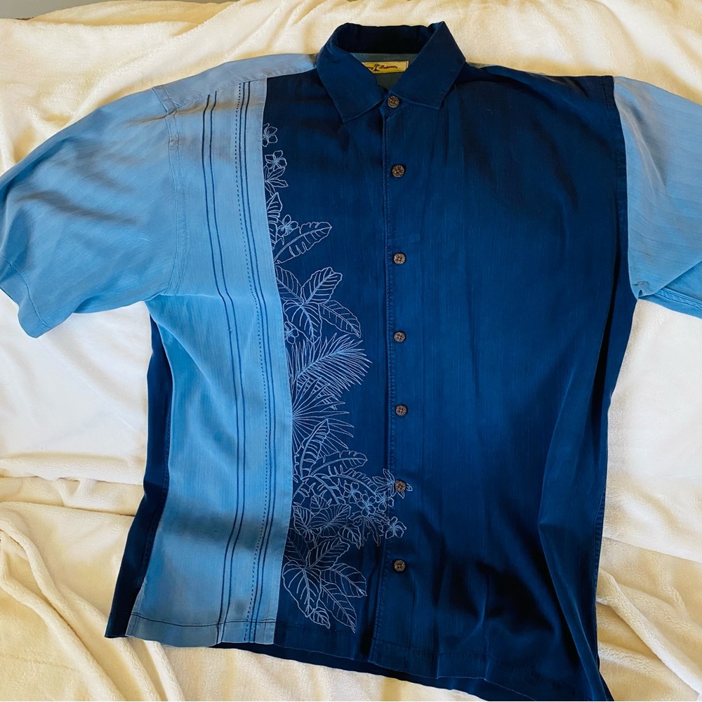 Men's Blue Button-Up Shirt